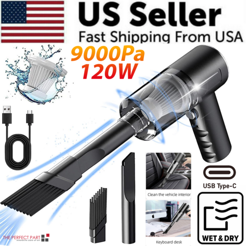 120W Cordless Handheld Vacuum Cleaner – Portable Mini Car & Home Vacuum