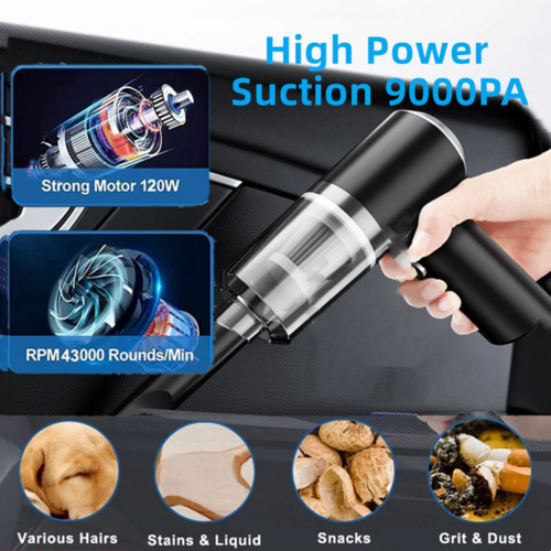 120W Cordless Handheld Vacuum Cleaner – Portable Mini Car & Home Vacuum