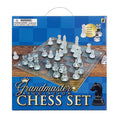 Zummy 14" Glass Chess Set elegant clear and frosted pieces